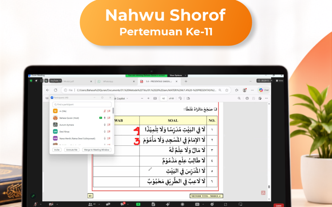 Nahwu Shorof Angkatan 44 Pertemuan Ke-11