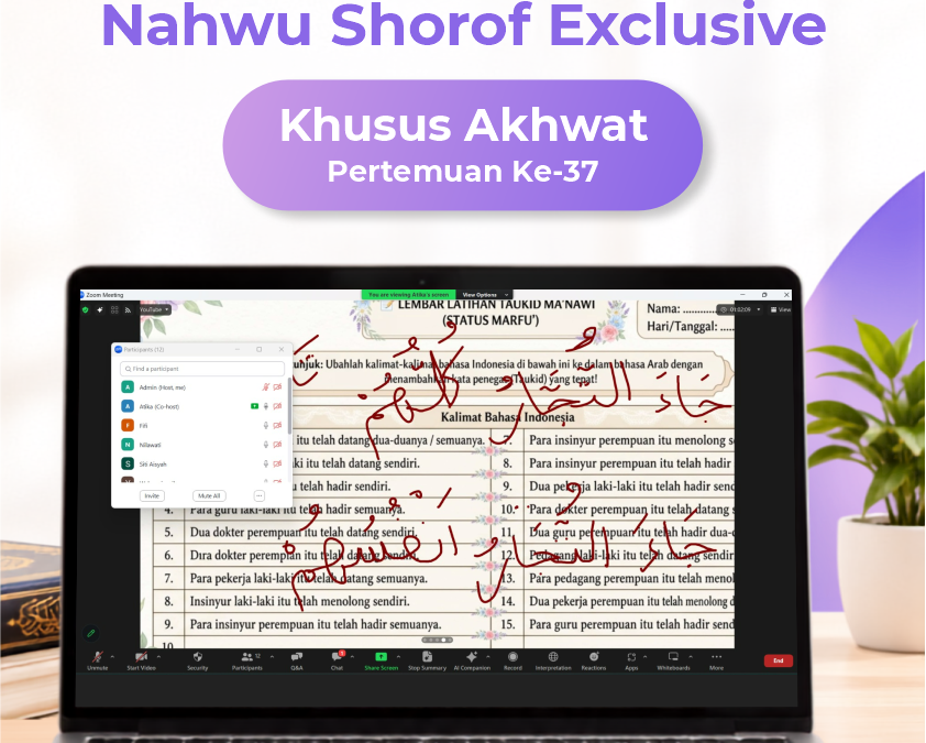 Nahwu Shorof Exclusive Akhwat Pertemuan Ke-37