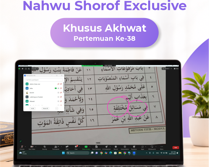 Nahwu Shorof Exclusive Akhwat Pertemuan Ke-38
