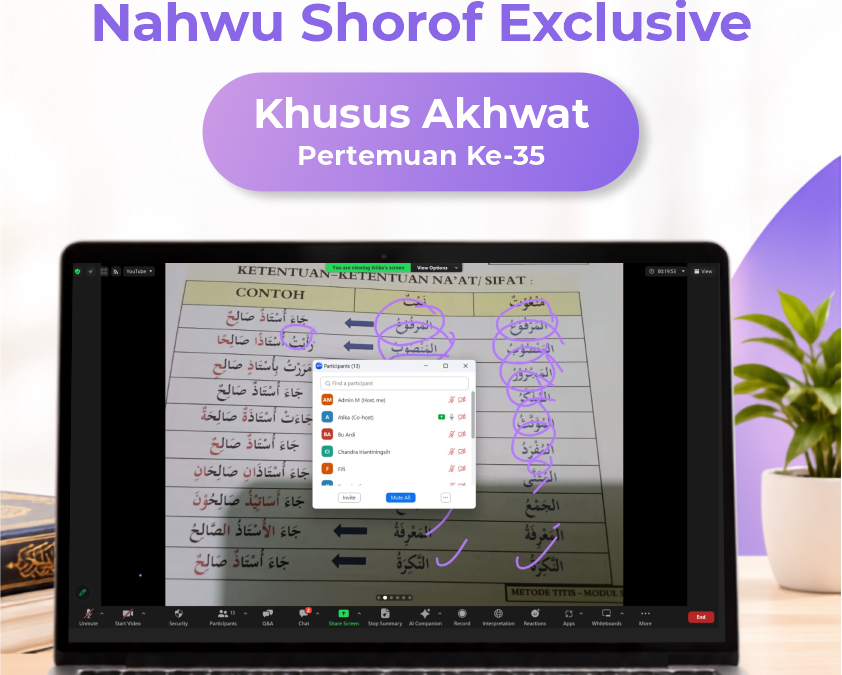 Nahwu Shorof Exclusive Akhwat Pertemuan Ke-35
