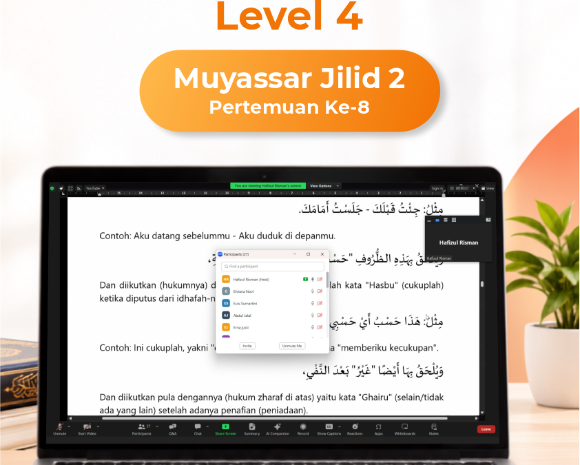 Kelas Online Muyassar Buku Jilid 2 Pertemuan Ke-8