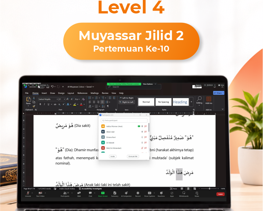 Kelas Online Muyassar Buku Jilid 2 Pertemuan Ke-10